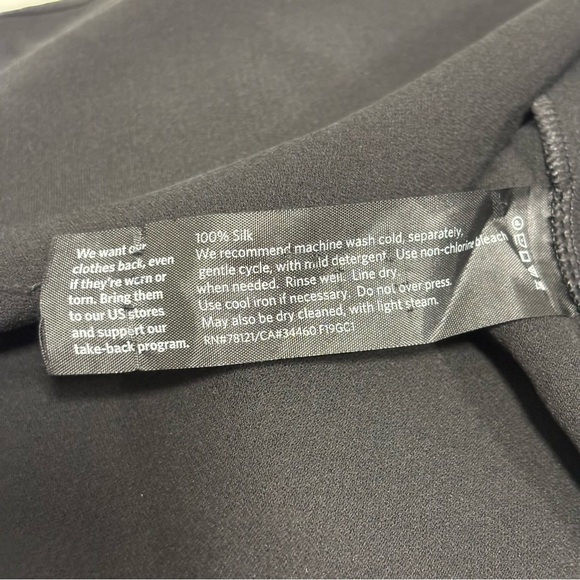 Eileen Fisher 100% Silk Black Scoop Neck Tank Top XXS - Picture 4 of 7